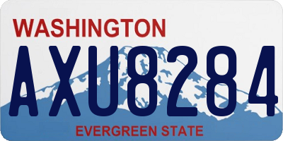 WA license plate AXU8284