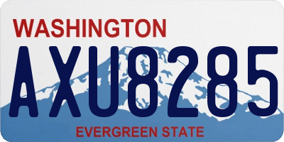 WA license plate AXU8285