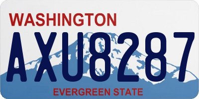 WA license plate AXU8287