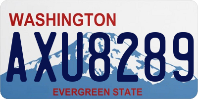 WA license plate AXU8289
