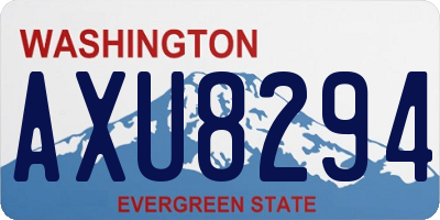 WA license plate AXU8294