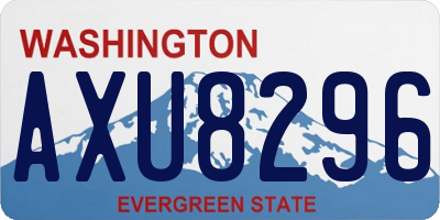 WA license plate AXU8296