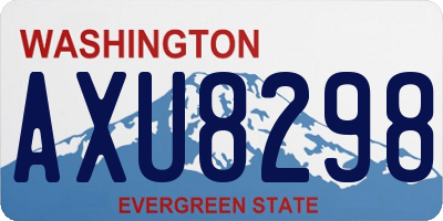 WA license plate AXU8298