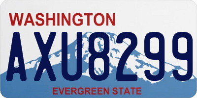 WA license plate AXU8299