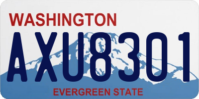 WA license plate AXU8301