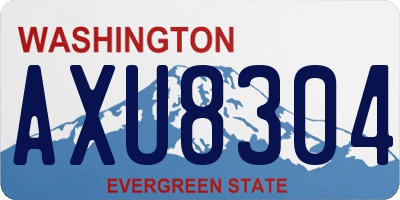 WA license plate AXU8304