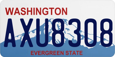 WA license plate AXU8308