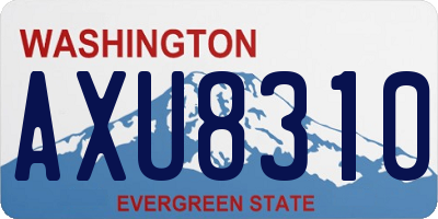 WA license plate AXU8310