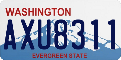 WA license plate AXU8311
