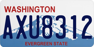 WA license plate AXU8312
