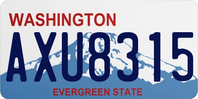 WA license plate AXU8315