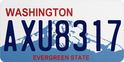 WA license plate AXU8317