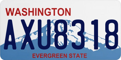WA license plate AXU8318