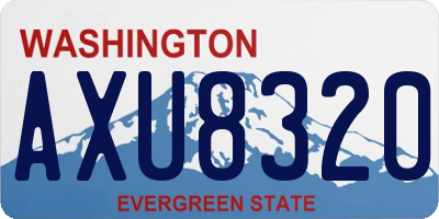 WA license plate AXU8320