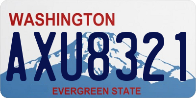 WA license plate AXU8321
