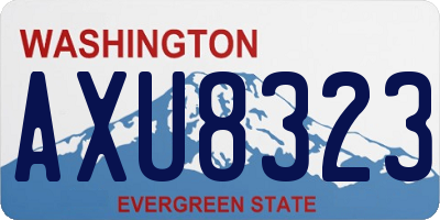 WA license plate AXU8323