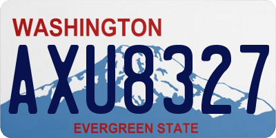 WA license plate AXU8327
