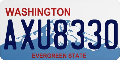 WA license plate AXU8330