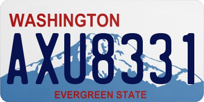 WA license plate AXU8331