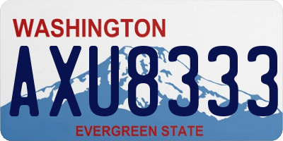 WA license plate AXU8333