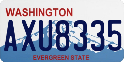 WA license plate AXU8335