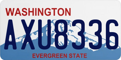 WA license plate AXU8336