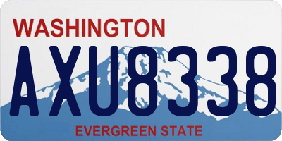 WA license plate AXU8338