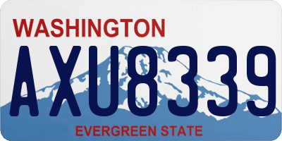 WA license plate AXU8339