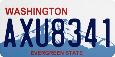 WA license plate AXU8341