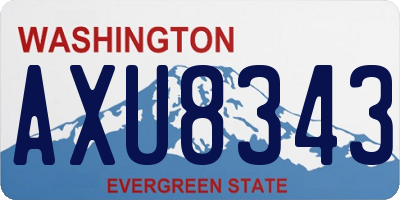 WA license plate AXU8343