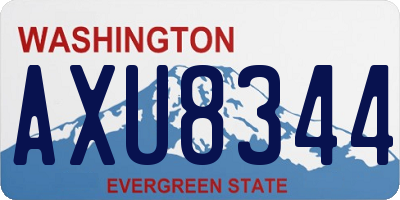 WA license plate AXU8344