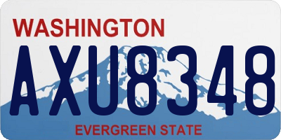 WA license plate AXU8348