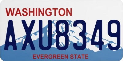 WA license plate AXU8349