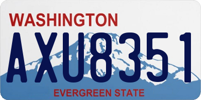 WA license plate AXU8351