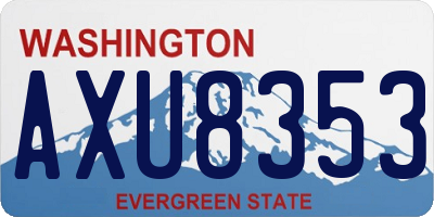 WA license plate AXU8353