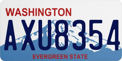 WA license plate AXU8354