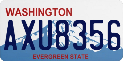 WA license plate AXU8356