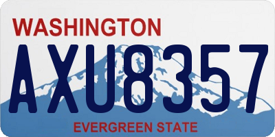 WA license plate AXU8357