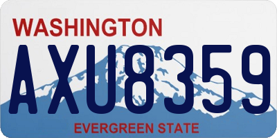 WA license plate AXU8359