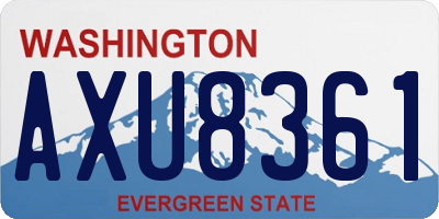 WA license plate AXU8361