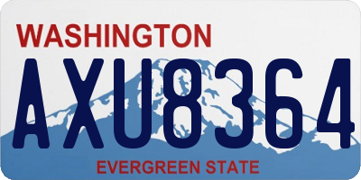 WA license plate AXU8364