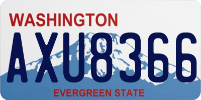 WA license plate AXU8366