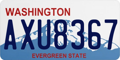 WA license plate AXU8367