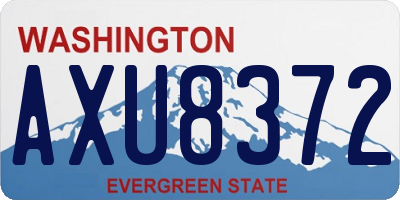 WA license plate AXU8372