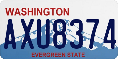 WA license plate AXU8374