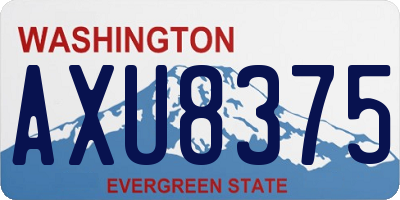 WA license plate AXU8375