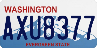 WA license plate AXU8377