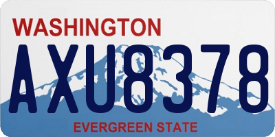 WA license plate AXU8378