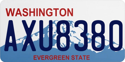 WA license plate AXU8380