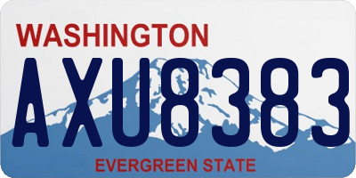 WA license plate AXU8383